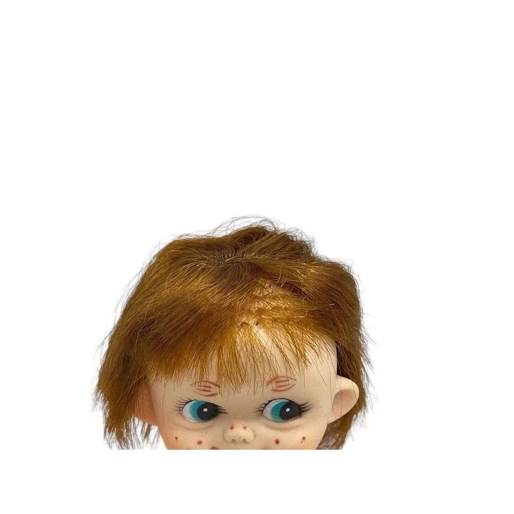 Vintage Forsum 6'' Big Eyes Redhead Freckles Rubber Doll Japan 1960s Boy Red Tag